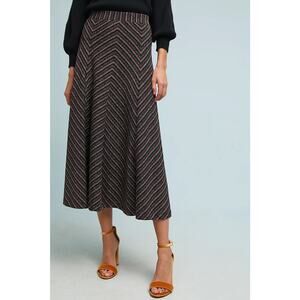 Maeve Anthropologie Skirt Small Chevron Shine Skirt Sparkle Glitter Holiday Maxi
